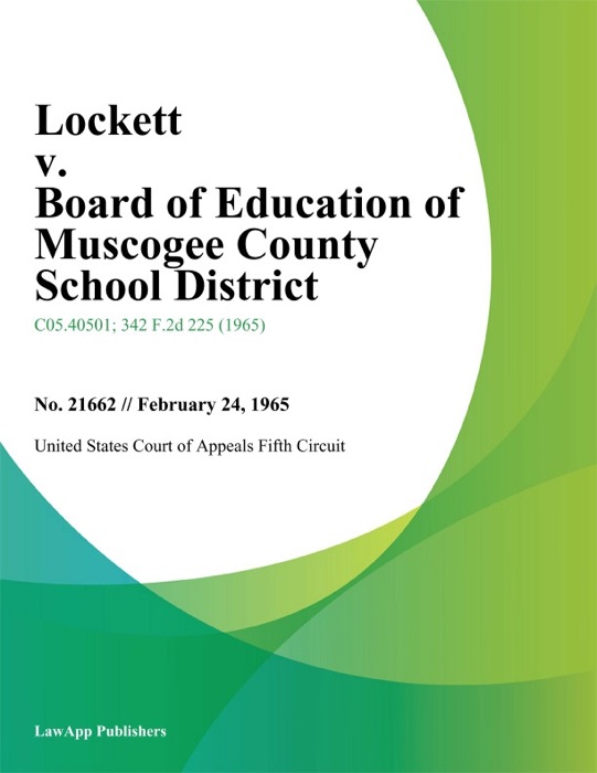 Lockett V. Board Of Education Of Muscogee County School District