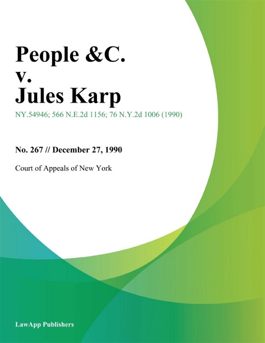 People &C. v. Jules Karp