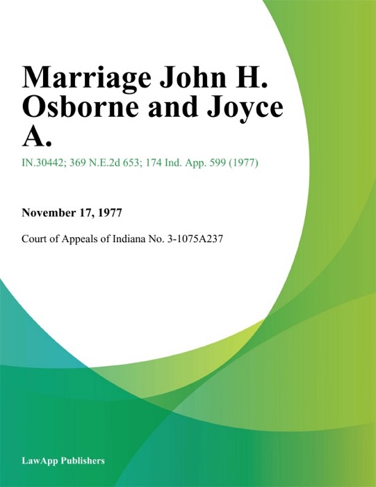 Marriage John H. Osborne and Joyce A.