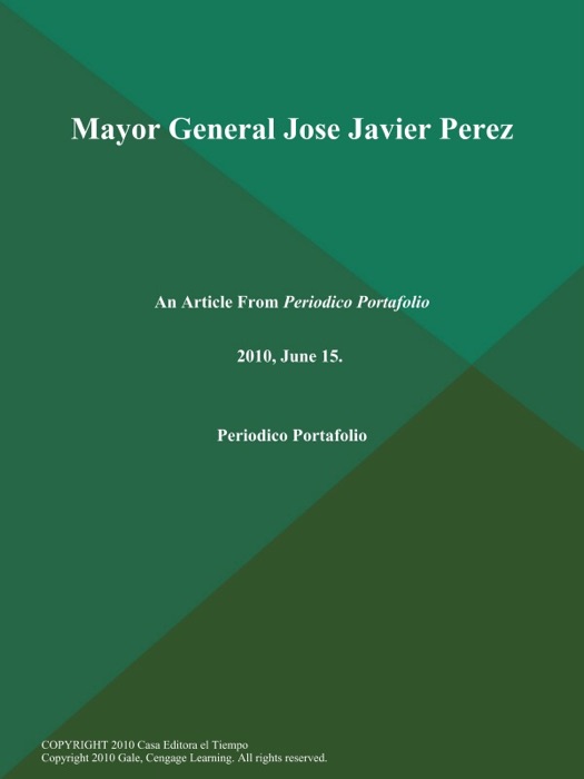 Mayor General Jose Javier Perez