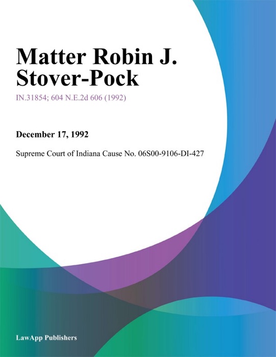 Matter Robin J. Stover-Pock