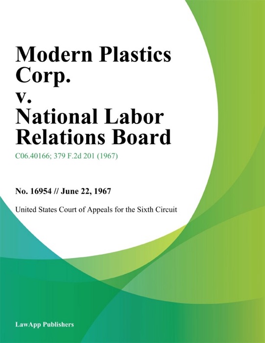 Modern Plastics Corp. v. National Labor Relations Board