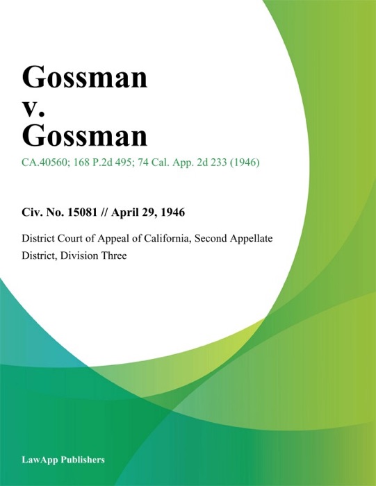 Gossman v. Gossman