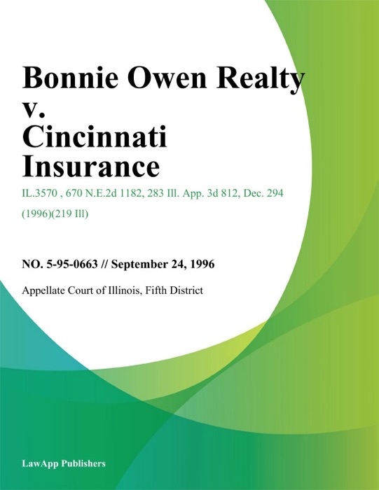 Bonnie Owen Realty v. Cincinnati Insurance