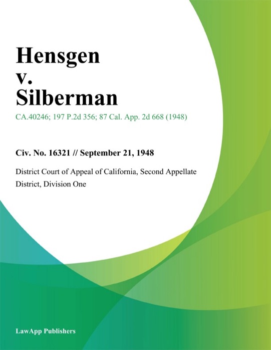 Hensgen V. Silberman