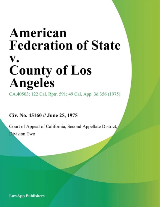 American Federation of State v. County of Los Angeles