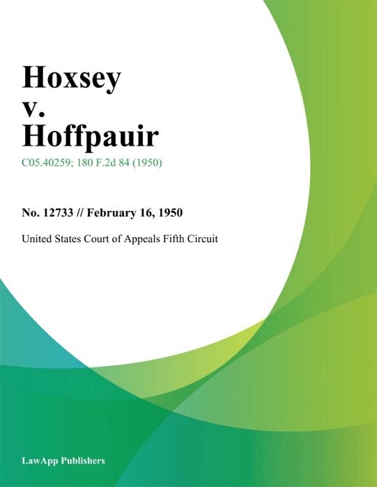 Hoxsey v. Hoffpauir