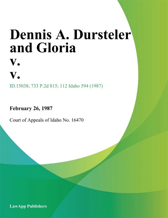 Dennis A. Dursteler and Gloria v. V.