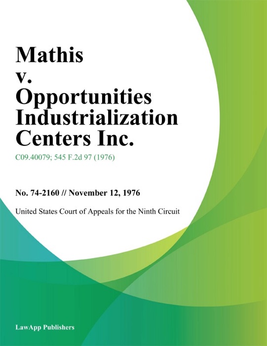 Mathis v. Opportunities Industrialization Centers Inc.