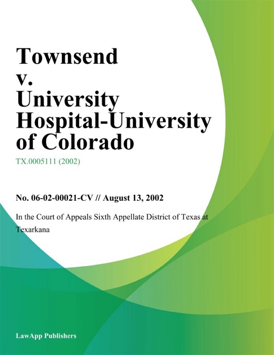 Townsend v. University Hospital-University of Colorado