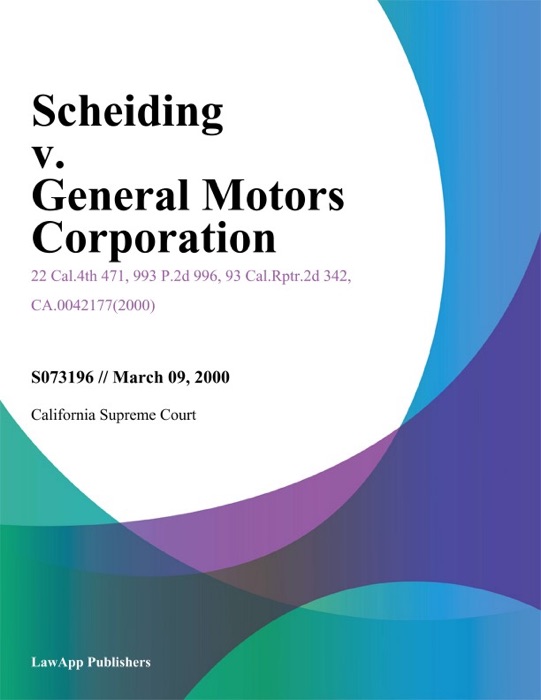 Scheiding V. General Motors Corporation