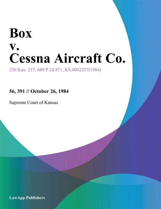 Box v. Cessna Aircraft Co.