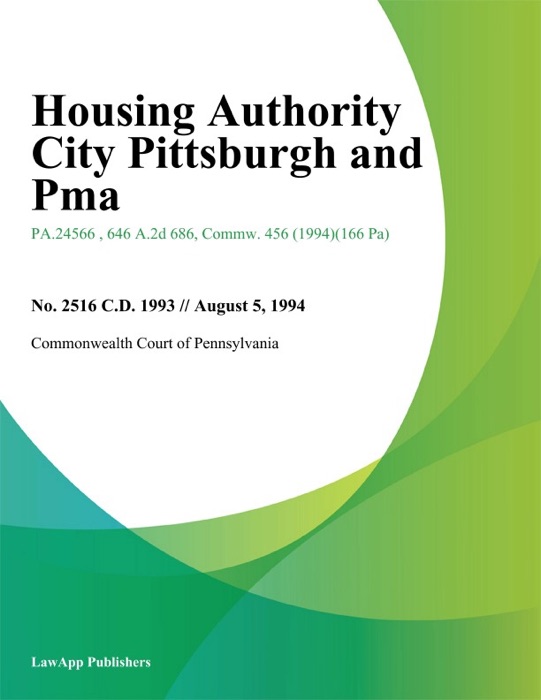 Housing Authority City Pittsburgh and Pma