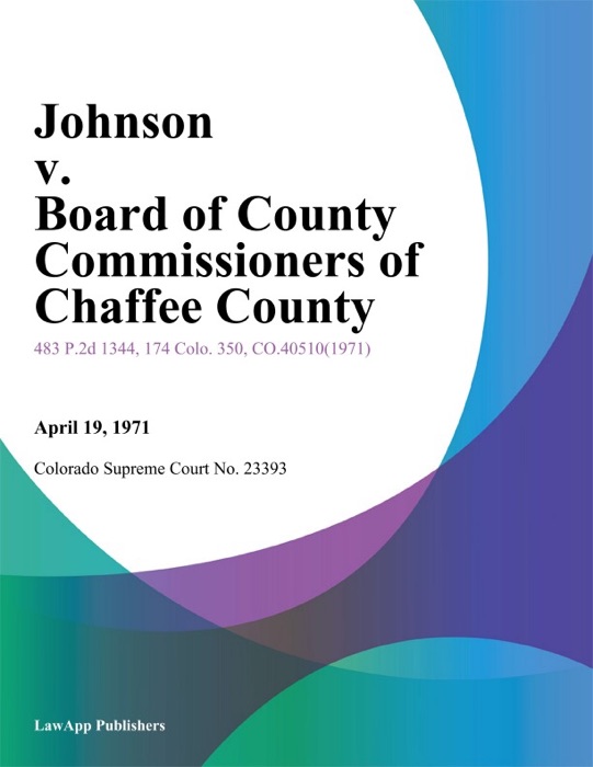 Johnson v. Board of County Commissioners of Chaffee County