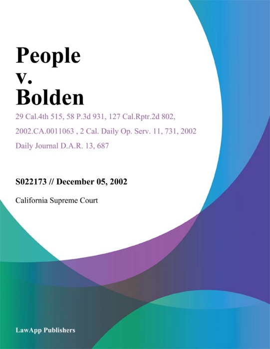 People V. Bolden