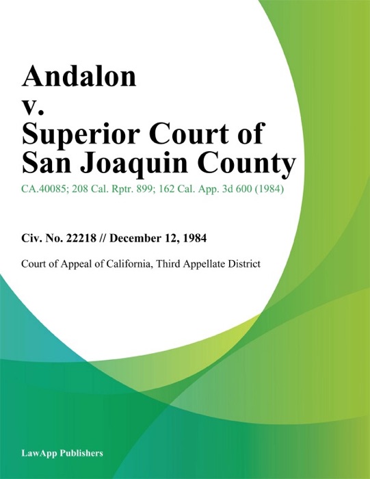 Andalon V. Superior Court Of San Joaquin County