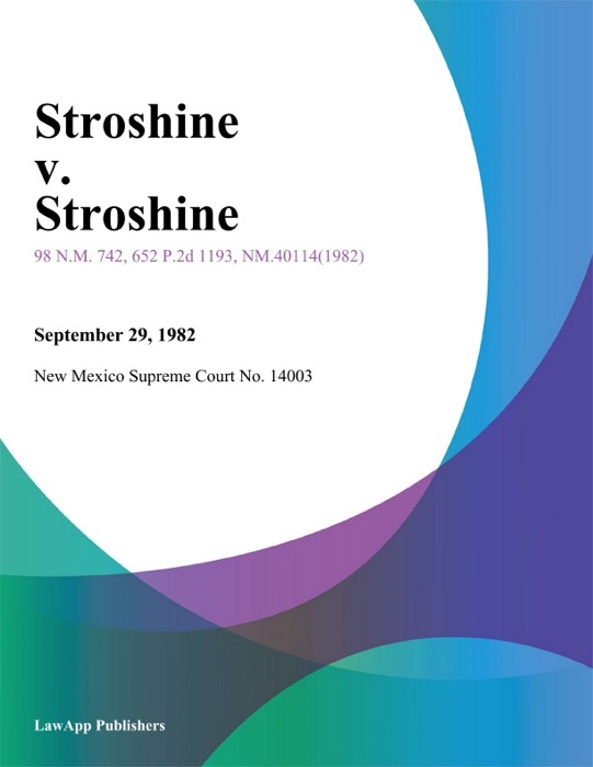 Stroshine v. Stroshine