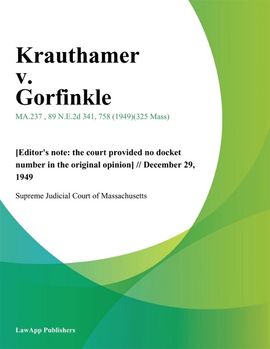 Krauthamer v. Gorfinkle