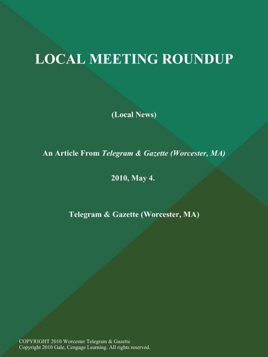 LOCAL MEETING Roundup (Local News)