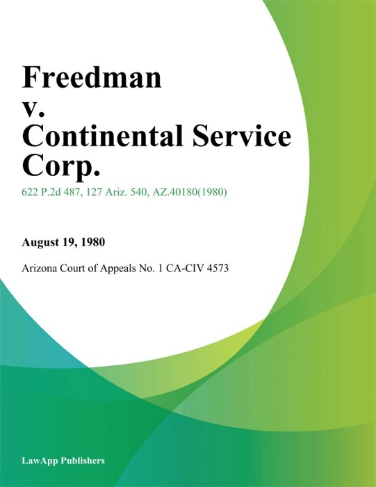 Freedman V. Continental Service Corp.