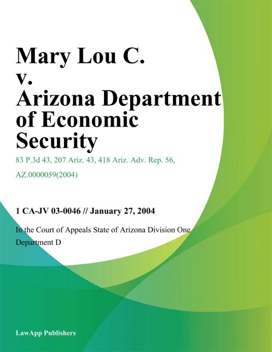 Mary Lou C. V. Arizona Department Of Economic Security
