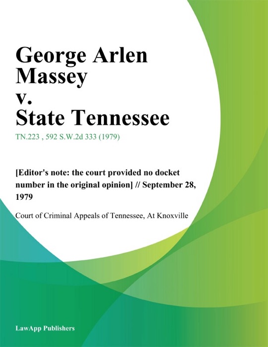 George Arlen Massey v. State Tennessee