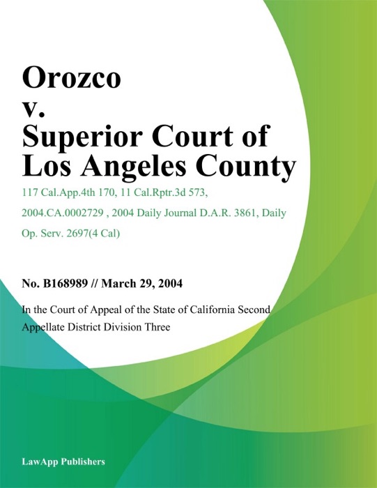 Orozco v. Superior Court of Los Angeles County