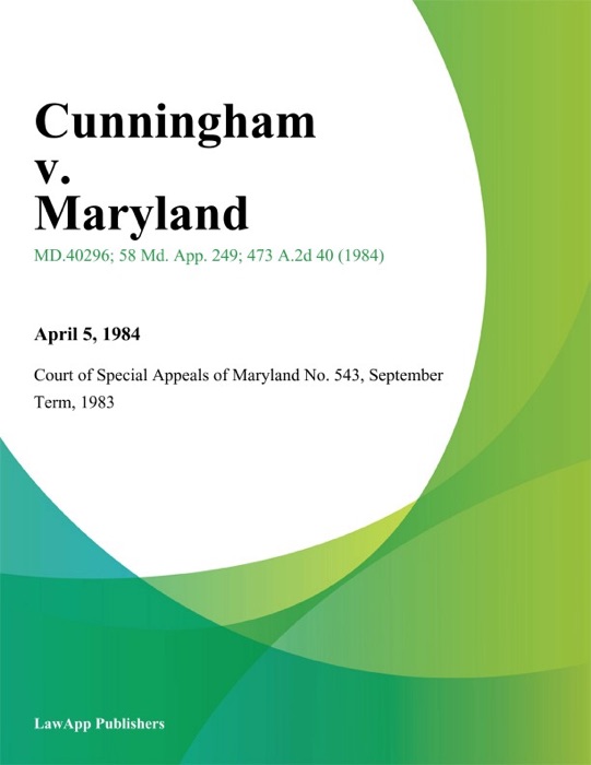 Cunningham v. Maryland