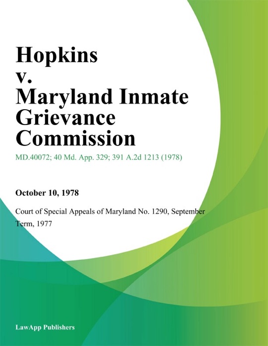 Hopkins v. Maryland Inmate Grievance Commission