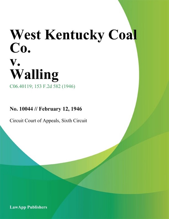 West Kentucky Coal Co. V. Walling