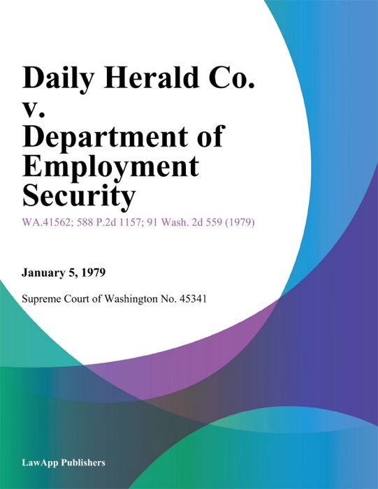 Daily Herald Co. V. Department Of Employment Security
