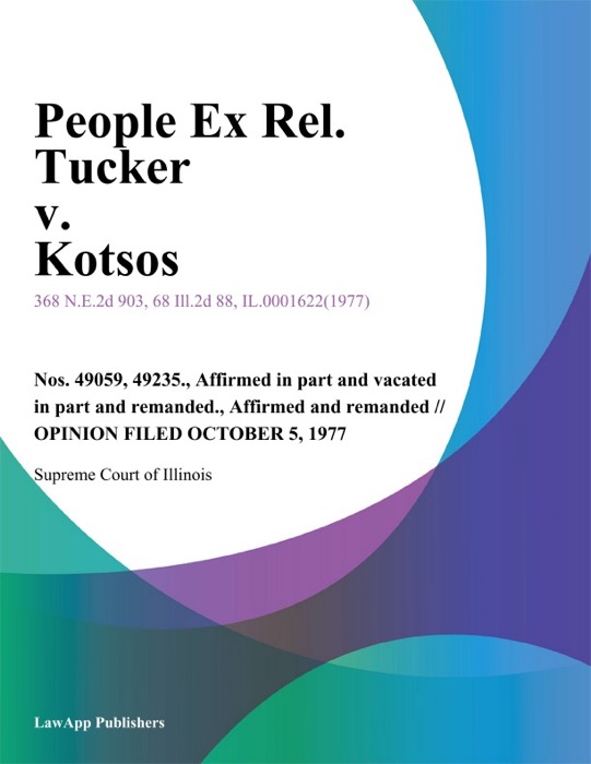 People Ex Rel. Tucker v. Kotsos