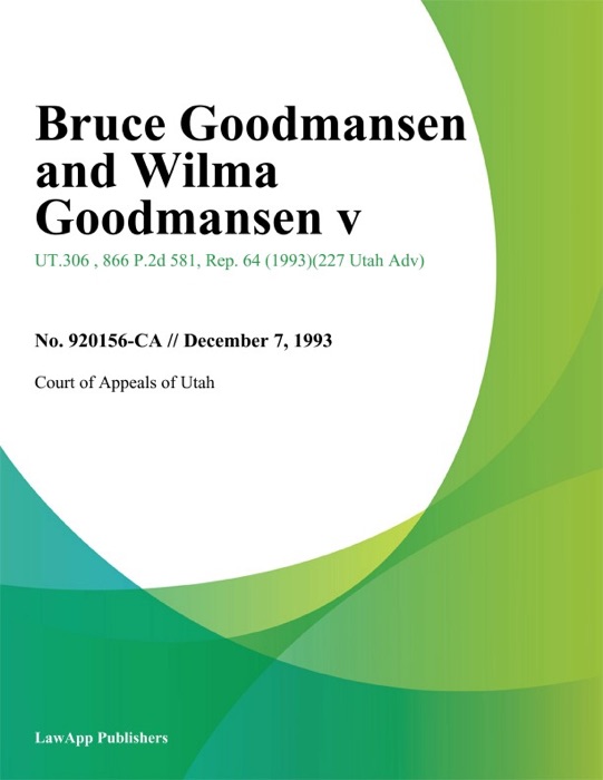 Bruce Goodmansen and Wilma Goodmansen V.