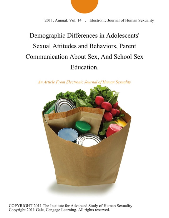 Demographic Differences in Adolescents' Sexual Attitudes and Behaviors, Parent Communication About Sex, And School Sex Education.