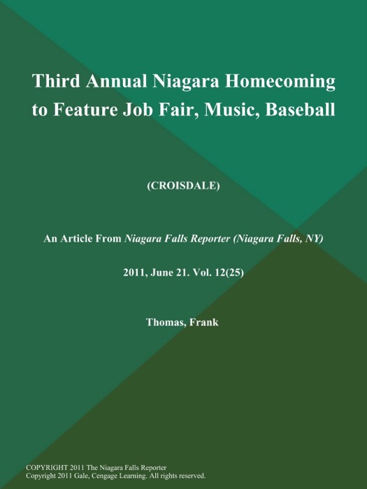 Third Annual Niagara Homecoming to Feature Job Fair, Music, Baseball (CROISDALE)