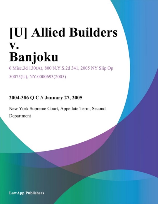 Allied Builders v. Banjoku