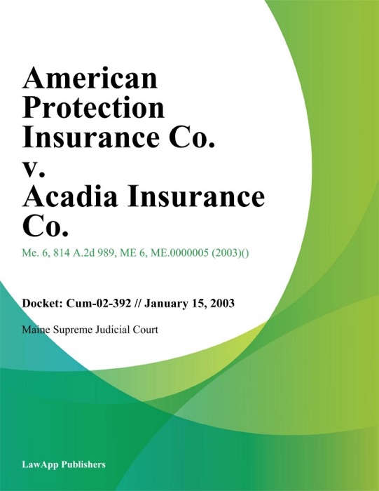 American Protection Insurance Co. v. Acadia Insurance Co.