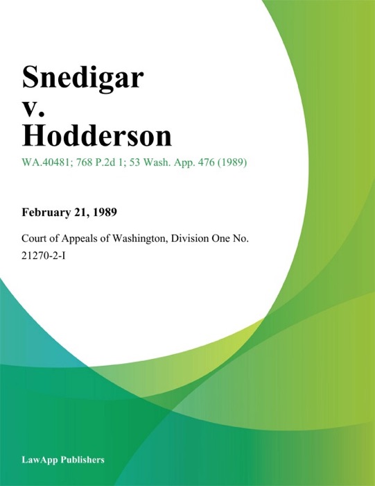 Snedigar V. Hodderson