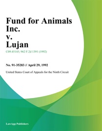 Book's Cover ofFund For Animals Inc. V. Lujan