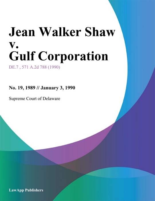 Jean Walker Shaw v. Gulf Corporation