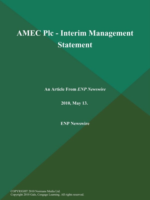 AMEC Plc - Interim Management Statement