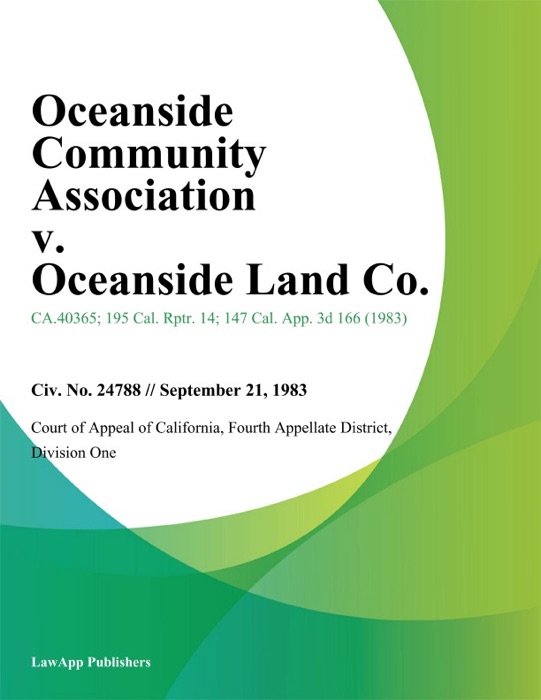 Oceanside Community Association v. Oceanside Land Co.