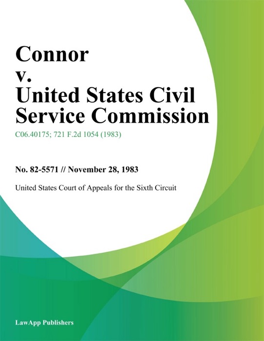 Connor V. United States Civil Service Commission