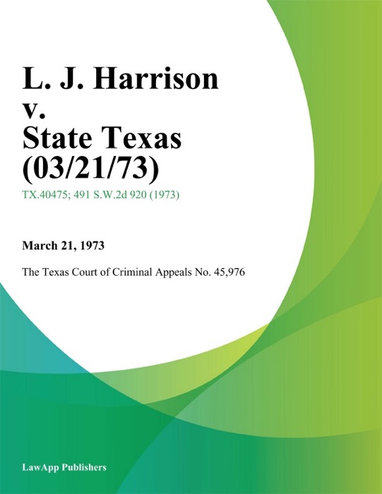 L. J. Harrison v. State Texas