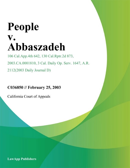 People v. Abbaszadeh