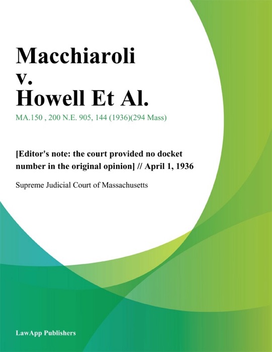 Macchiaroli v. Howell Et Al.