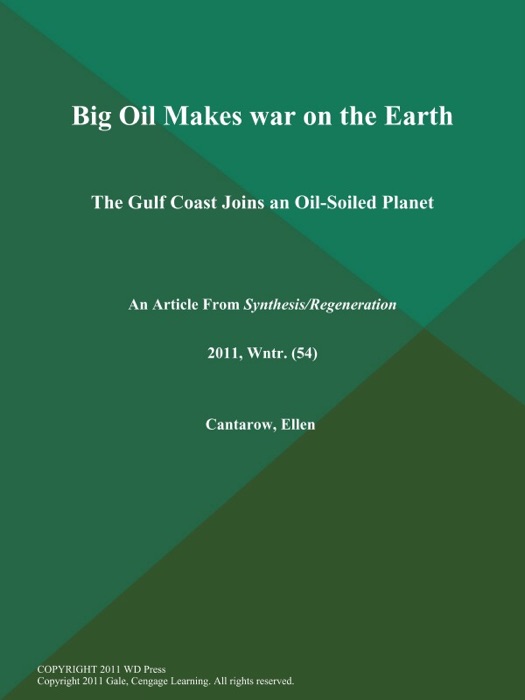 Big Oil Makes war on the Earth: The Gulf Coast Joins an Oil-Soiled Planet