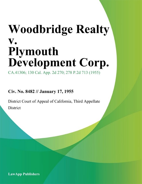 Woodbridge Realty v. Plymouth Development Corp.