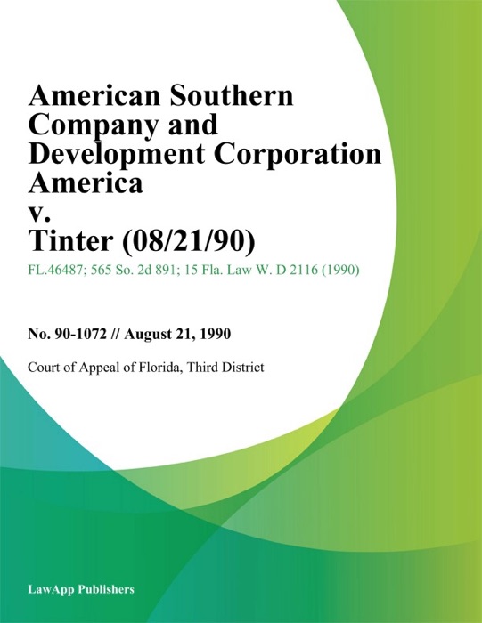 American Southern Company and Development Corporation America v. Tinter