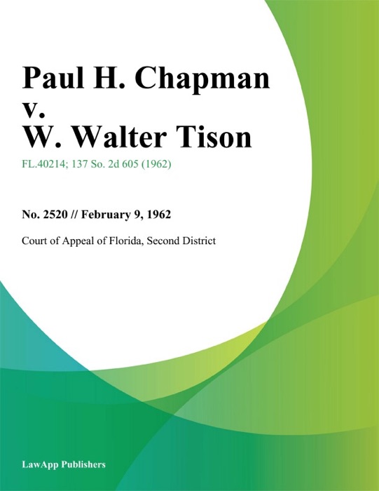 Paul H. Chapman v. W. Walter Tison